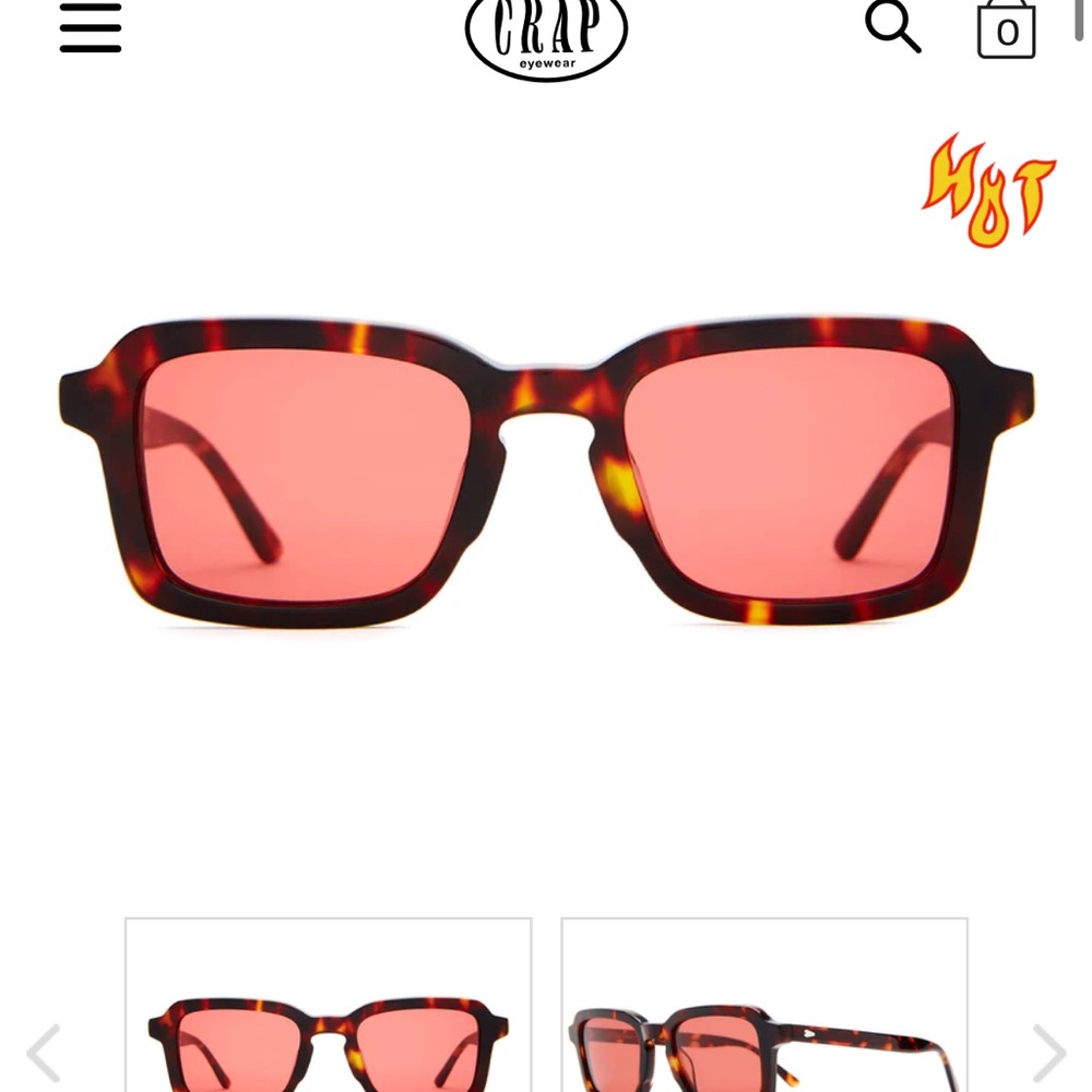 NWT Crap Eyewear The Heavy Tropix - Deep Rose